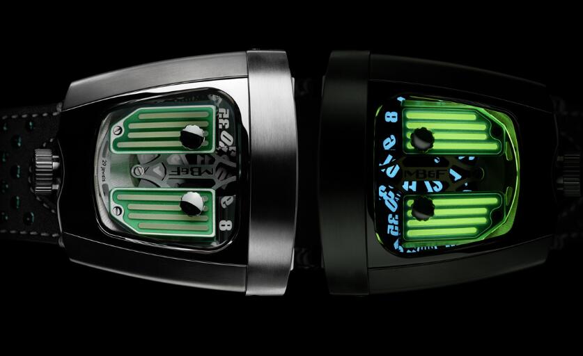 MB&F HMX BLACK BADGER RADAR GREEN 57.STGL.B Replica Watch